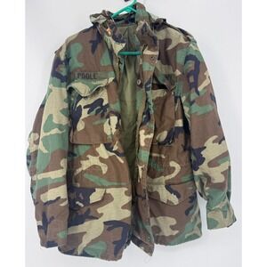 US Military Woodland Camo M65 Field Jacket Vintage Army Combat Utility Coat